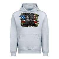 Heather Grey american flag with army boots Urban Hoodie - RanaPortraitStore