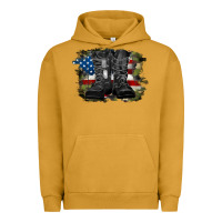 Pigment Peanut Butter american flag with army boots Urban Hoodie - RanaPortraitStore