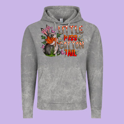 Little Miss Cotton Tail Vintage Hoodie Designed By Cowhidedigitalart