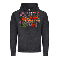 Vintage Black Little Miss Cotton Tail Vintage Hoodie - CowhideDigitalArt