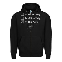 Black democratic republican cocktail party funny Zipper Hoodie - artisFamous