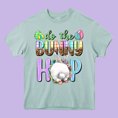 Do The Bunny Hop Easter Day Heavy Core Tee Designed By Howdyjamesfarm