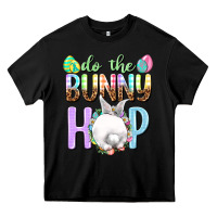 Black Do the bunny hop Easter Day Heavy Core Tee - HowdyJamesFarm