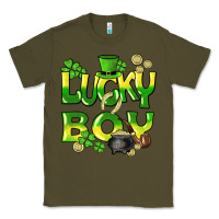 Army Green Lucky Boy St. Patrick's Day Classic Tee - HowdyJamesFarm