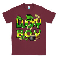 Burgundy Lucky Boy St. Patrick's Day Classic Tee - HowdyJamesFarm
