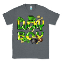 Charcoal Heather Lucky Boy St. Patrick's Day Classic Tee - HowdyJamesFarm