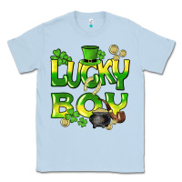 Dusty Blue Lucky Boy St. Patrick's Day Classic Tee - HowdyJamesFarm