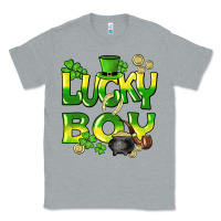 Heather Grey Lucky Boy St. Patrick's Day Classic Tee - HowdyJamesFarm