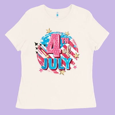 4th Of July Ladies Tee Designed By Fadigitalartstudio