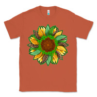 Copper st patricks sunflower with leopard  shamrock and glitter Classic Tee - Artiststas