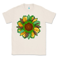 Natural st patricks sunflower with leopard  shamrock and glitter Classic Tee - Artiststas