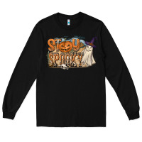 Black Stay Spooky Long Sleeve Tee - CowhideDigitalArt