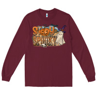 Burgundy Stay Spooky Long Sleeve Tee - CowhideDigitalArt
