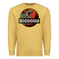 Antique Gold t rex roaring Premium Sweatshirt - RanaPortraitStore
