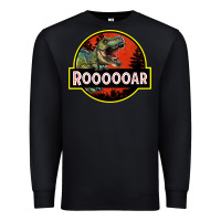 Black t rex roaring Premium Sweatshirt - RanaPortraitStore