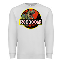 Dove Grey t rex roaring Premium Sweatshirt - RanaPortraitStore