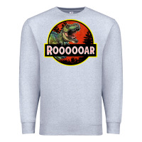 Heather Grey t rex roaring Premium Sweatshirt - RanaPortraitStore