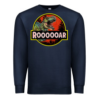 Navy t rex roaring Premium Sweatshirt - RanaPortraitStore