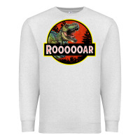 Oatmeal Heather t rex roaring Premium Sweatshirt - RanaPortraitStore