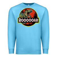 Ocean Blue t rex roaring Premium Sweatshirt - RanaPortraitStore