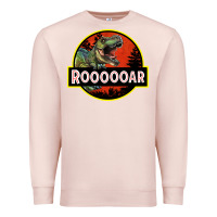 Pale Pink t rex roaring Premium Sweatshirt - RanaPortraitStore