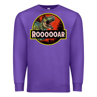 Purple t rex roaring Premium Sweatshirt - RanaPortraitStore