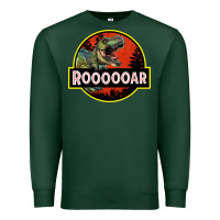 Sports Green t rex roaring Premium Sweatshirt - RanaPortraitStore