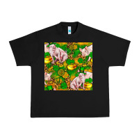 Black St patricks  day pig with candy and pot of gold  seamless pattern Urban Heavy Tee - FaDigitalArtStudio