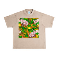 French Oak St patricks  day pig with candy and pot of gold  seamless pattern Urban Heavy Tee - FaDigitalArtStudio