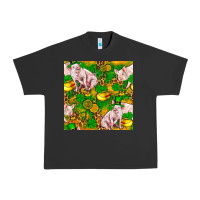 Pigment Black St patricks  day pig with candy and pot of gold  seamless pattern Urban Heavy Tee - FaDigitalArtStudio