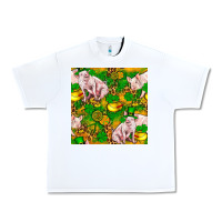 White St patricks  day pig with candy and pot of gold  seamless pattern Urban Heavy Tee - FaDigitalArtStudio