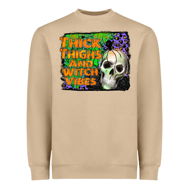 Thick Thighs And Witch Vibes Heavyweight Sweatshirt by JahusDesignShop | Teevron