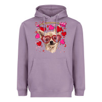 Lavender valentine's day  chihuahua Heavyweight Hoodie - RanaPortraitStore