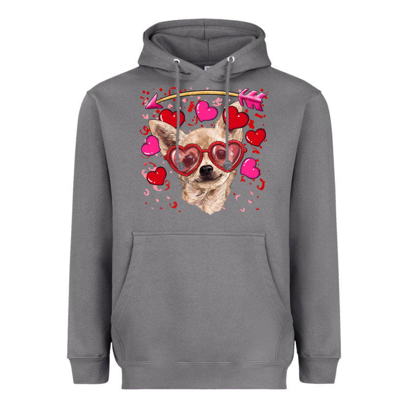 Valentine's Day  Chihuahua Heavyweight Hoodie by RanaPortraitStore | Teevron