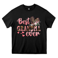Black Best Grandma ever Mother's Day Heavy Core Tee - CowGirlArtShop