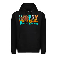 Black Happy Thanksgiving Premium Hoodie - Artiststas