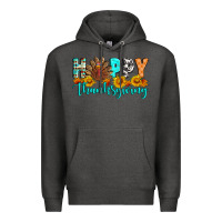 Charcoal Heather Happy Thanksgiving Premium Hoodie - Artiststas