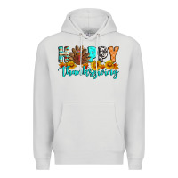 Dove Grey Happy Thanksgiving Premium Hoodie - Artiststas