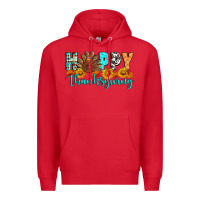 Red Happy Thanksgiving Premium Hoodie - Artiststas