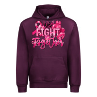 Mauve Wine we fight together breast cancer Urban Hoodie - RanaPortraitStore