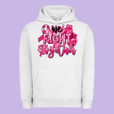 We Fight Together Breast Cancer Urban Hoodie Designed By Ranaportraitstore