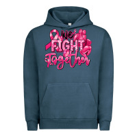 Pigment Midnight Navy we fight together breast cancer Urban Hoodie - RanaPortraitStore