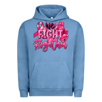 Pigment Pebble Blue we fight together breast cancer Urban Hoodie - RanaPortraitStore