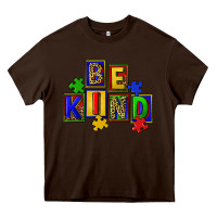 Chocolate Brown Be kind Heavy Core Tee - CowGirlArtShop