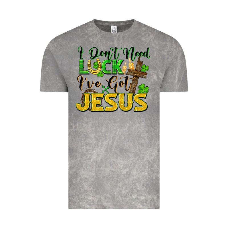 I Don't Need Luck I've Got Jesus Vintage Tee by FaDigitalArtStudio | Teevron