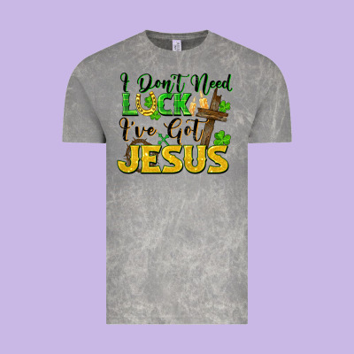 I Don't Need Luck I've Got Jesus Vintage Tee Designed By Fadigitalartstudio