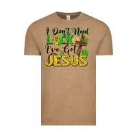 Vintage Coffee i don't need luck i've got jesus Vintage Tee - FaDigitalArtStudio