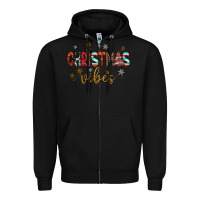 Black christmas vibes Zipper Hoodie - JahusDesignShop