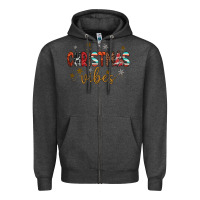Charcoal Heather christmas vibes Zipper Hoodie - JahusDesignShop