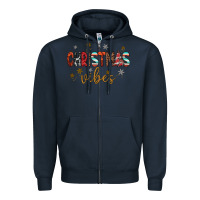 Navy christmas vibes Zipper Hoodie - JahusDesignShop
